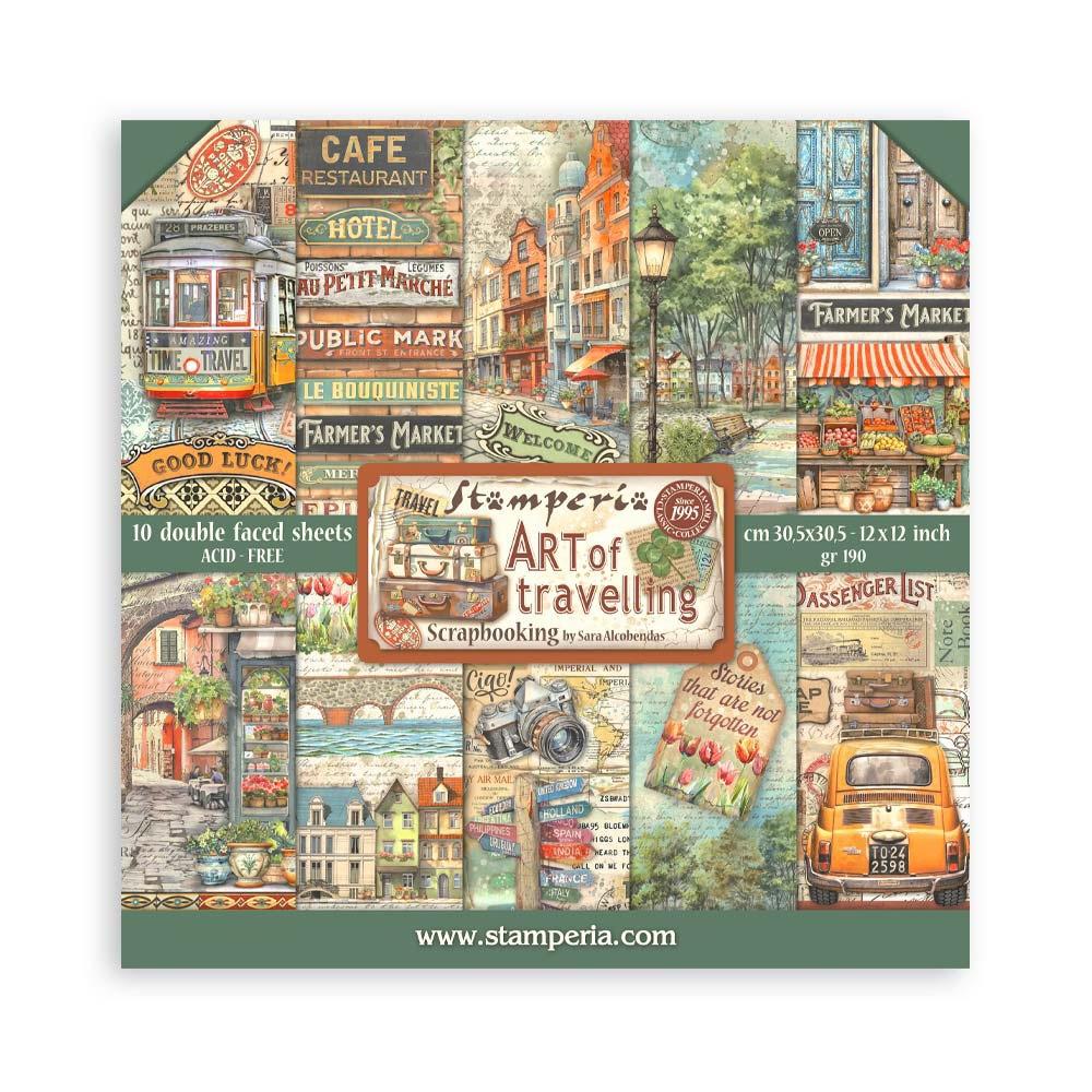 Stamperia  - Art of travelling - Paper Pad    12 x 12"" (10ark)