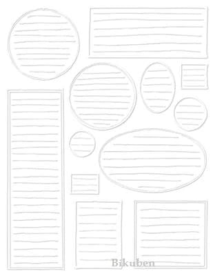 Hambly: Journaling Bits Rub Ons - WHITE