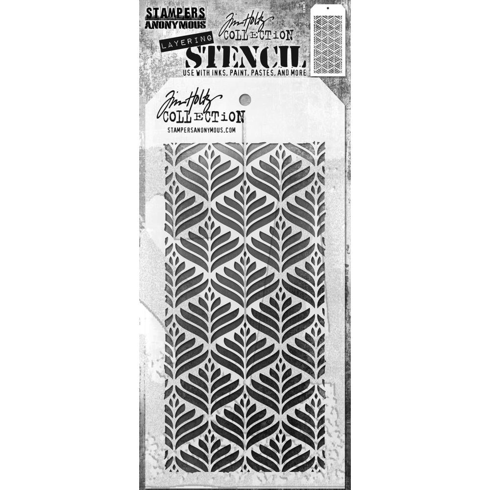 Tim Holtz -  Stencil - Deco leaf