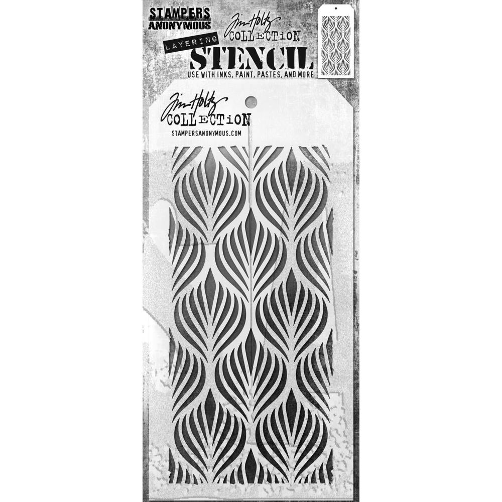 Tim Holtz -  Stencil - Deco feather