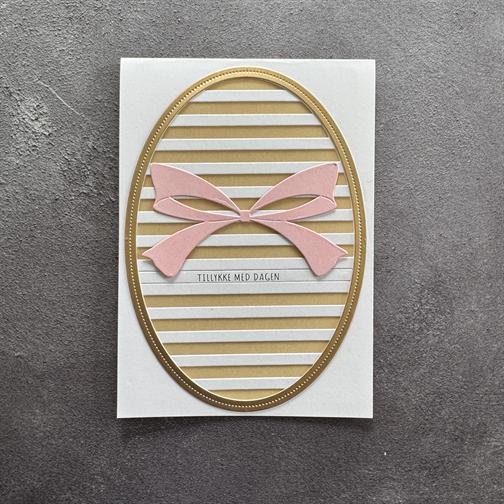 Simple and Basic - Dies - A6 Oval - Horizontal Striped Panel