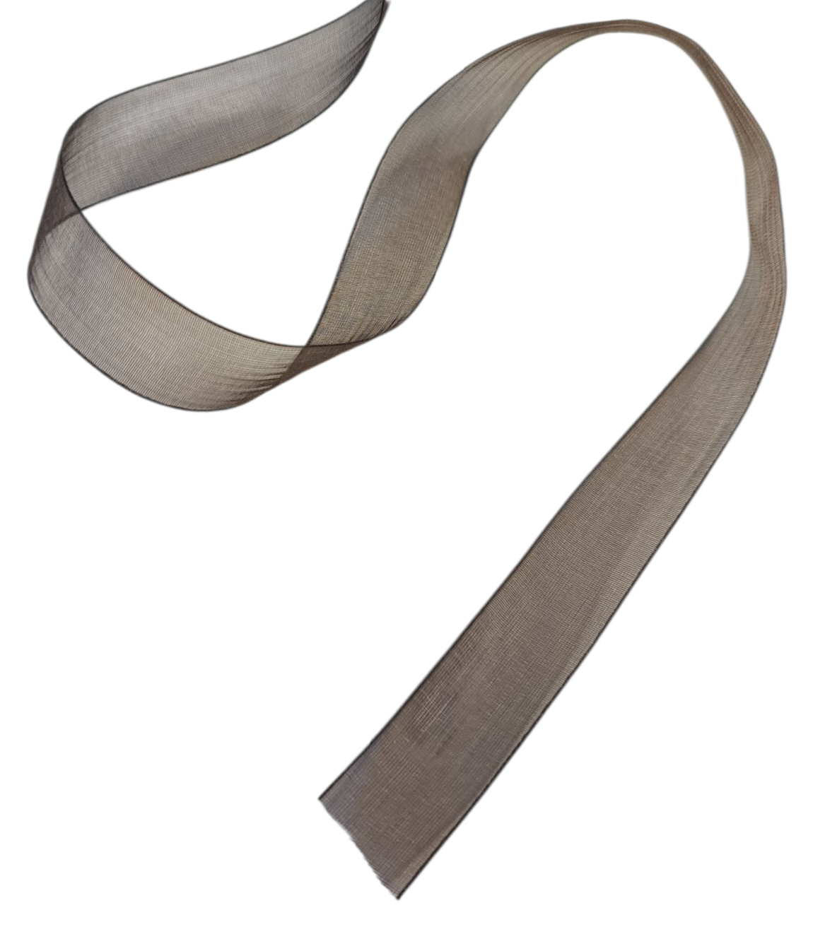 Bånd - Sheer - Organza - Mørk brun - 1,5 cm - METERSVIS