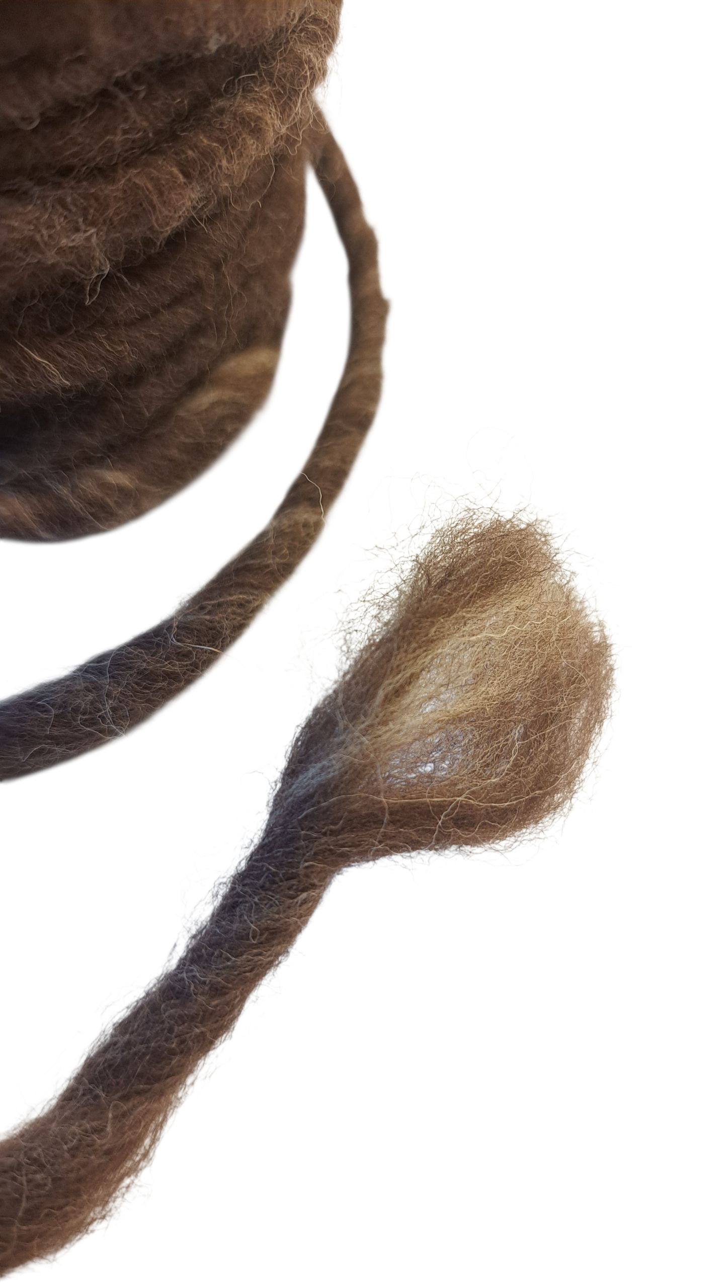 Edelweiss - Tykk tvinnet Ulltråd - Mørk Brun - metervis