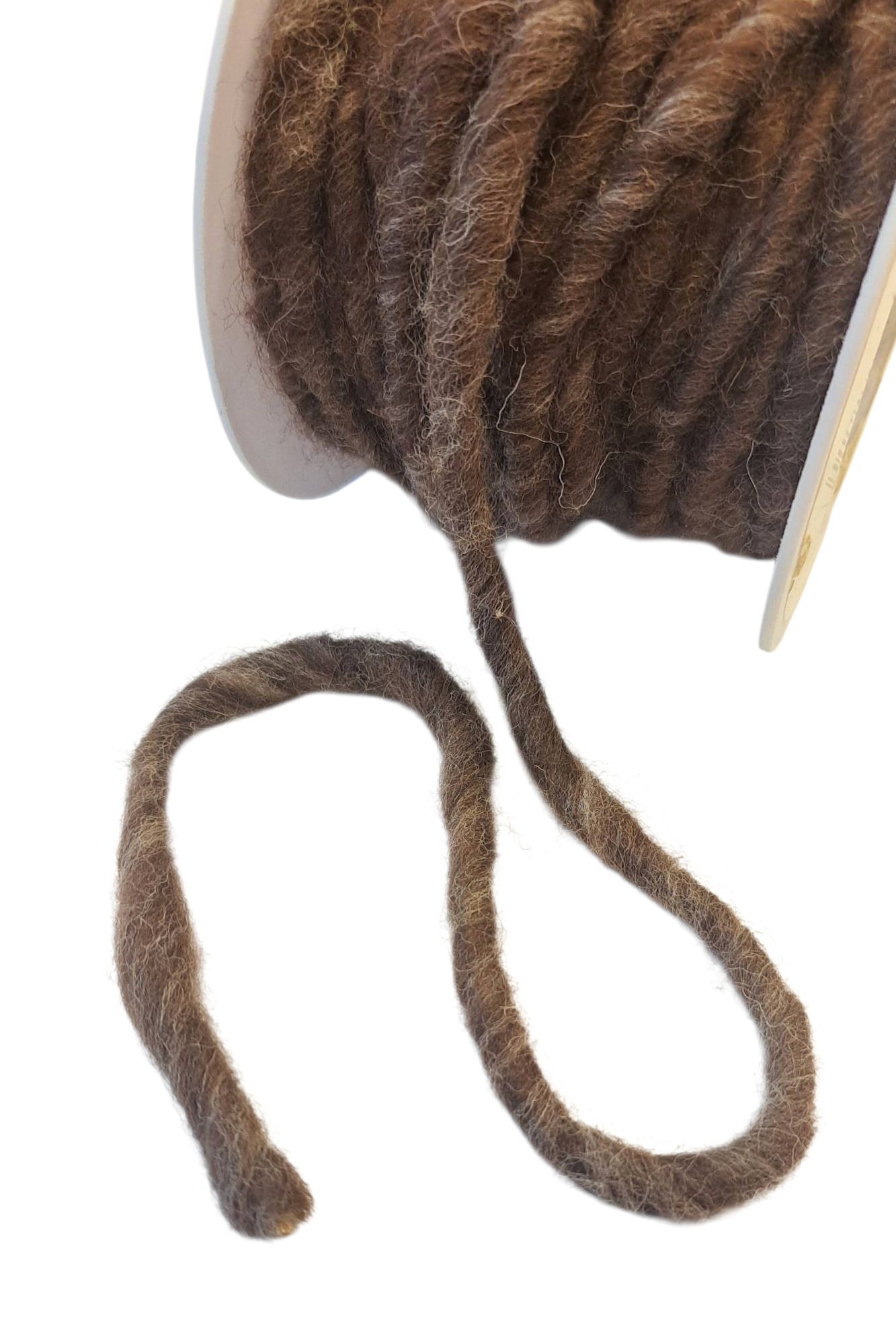 Edelweiss - Tykk tvinnet Ulltråd - Mørk Brun - metervis