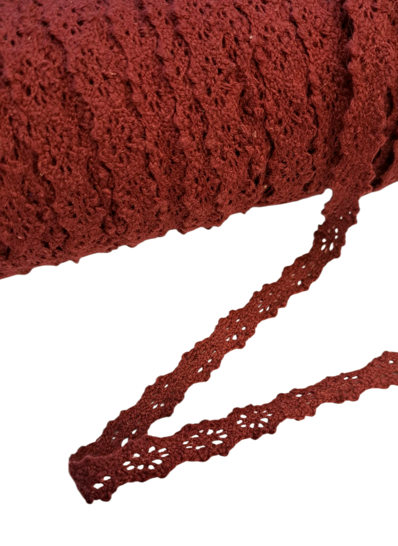 Crochet Lace Ribbon - Wine (metervis)