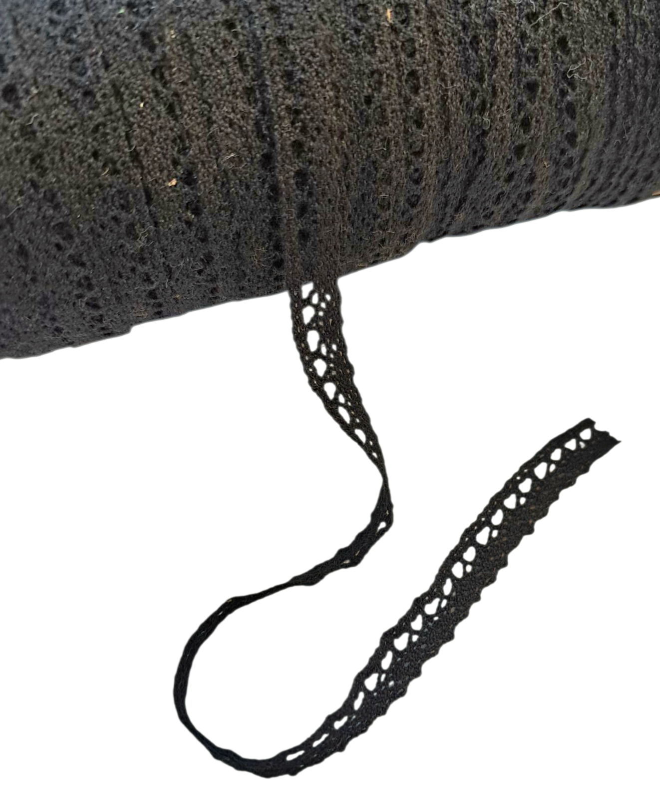 Crochet Lace Ribbon - Black (metervis)