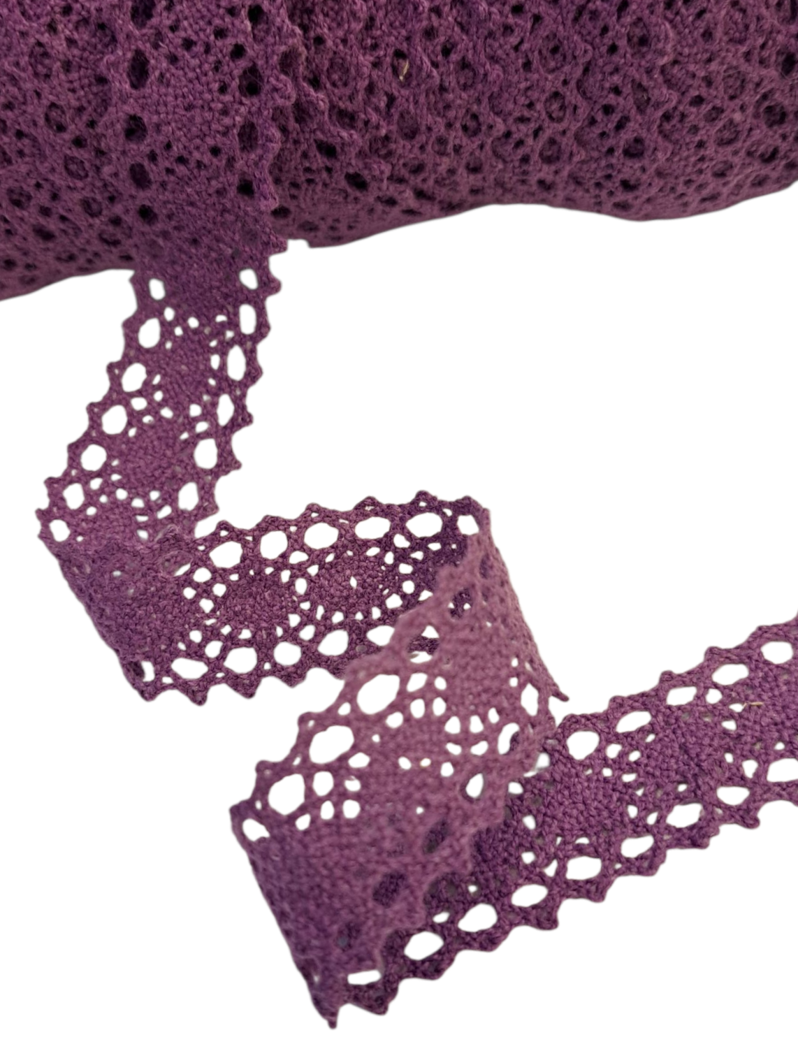 Crochet Lace Ribbon - Purple (metervis)