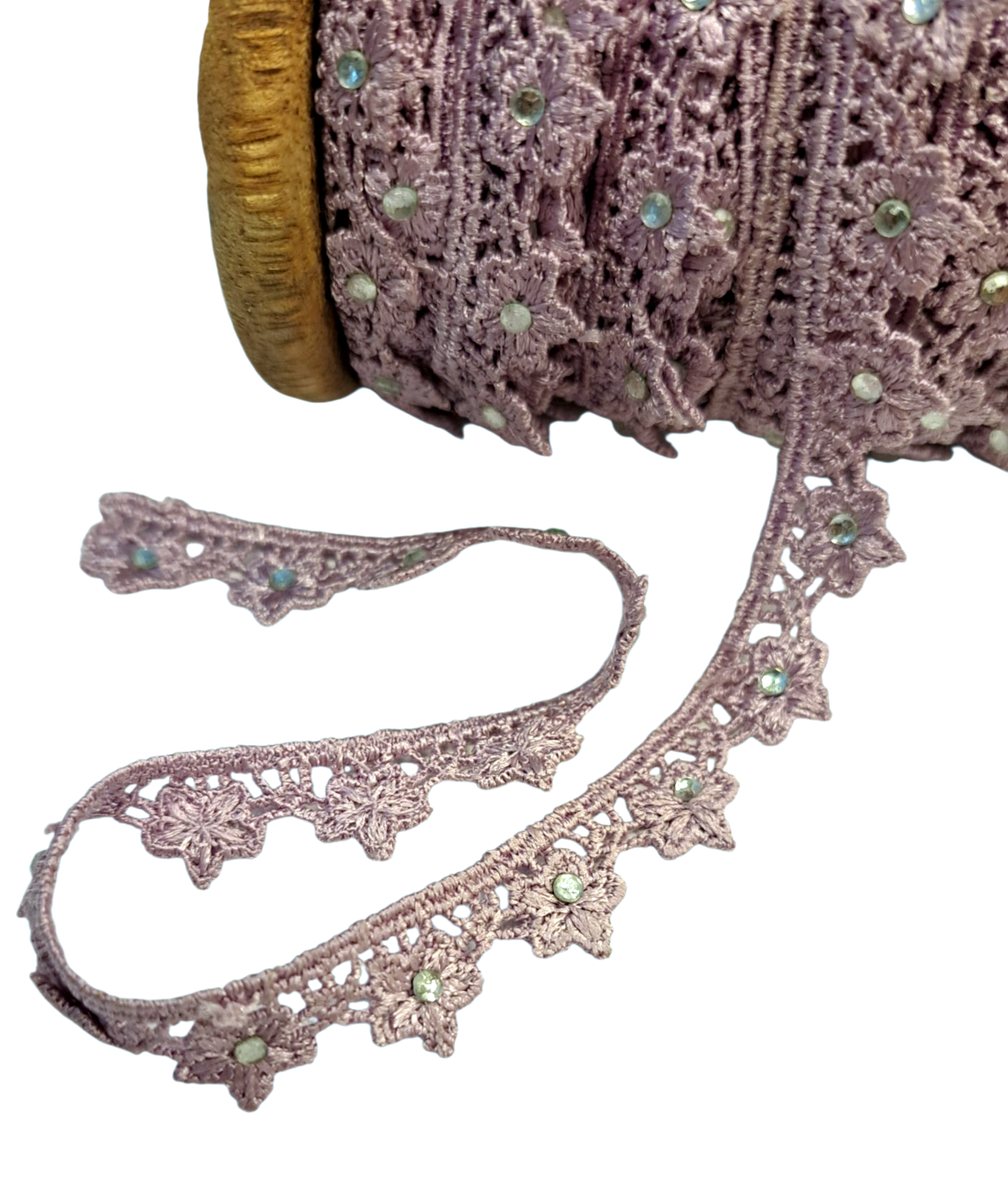 Ludvig - Lace with stones - Purple (metersvis)