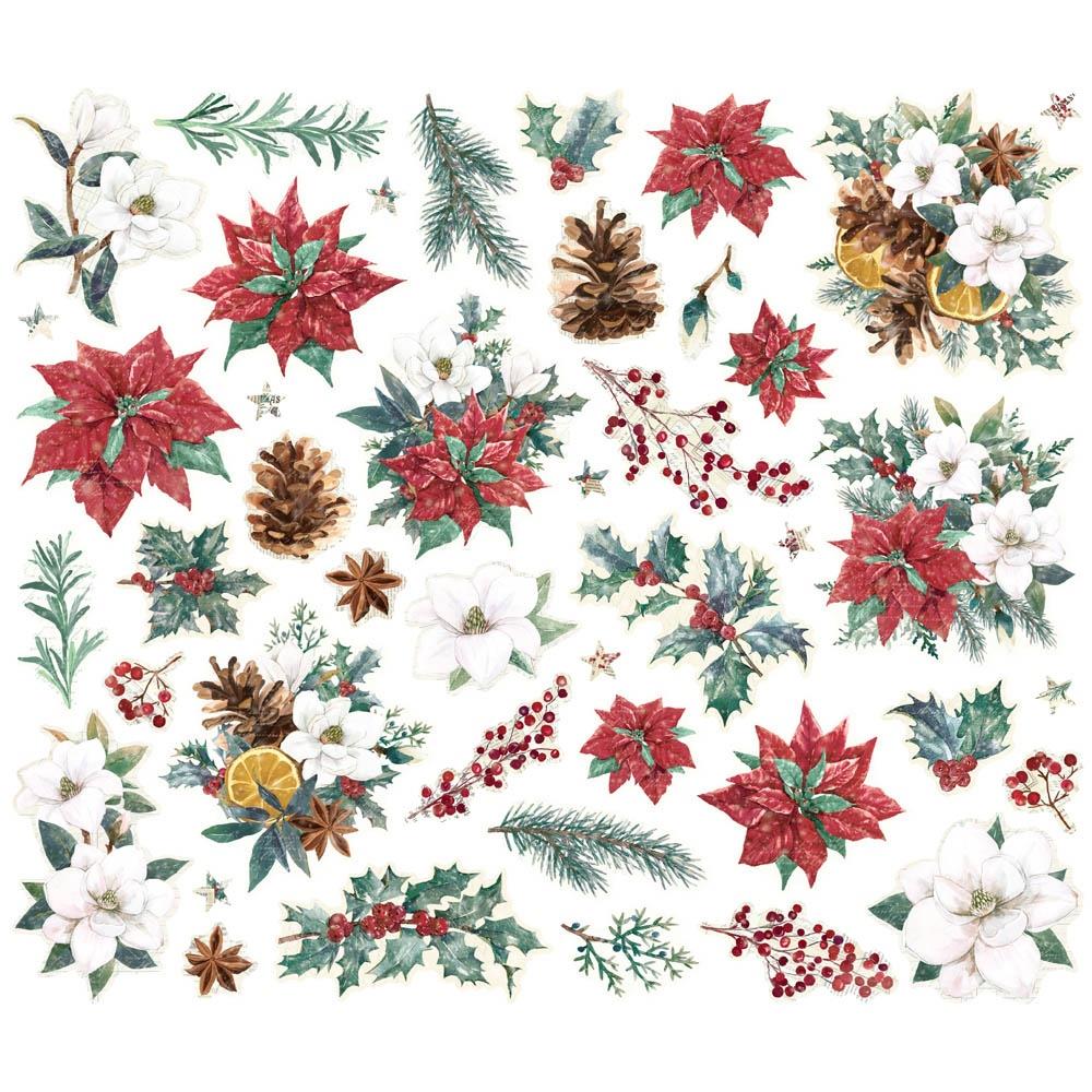 Simple Stories - Tis the season - Floral - Die Cut  Bits