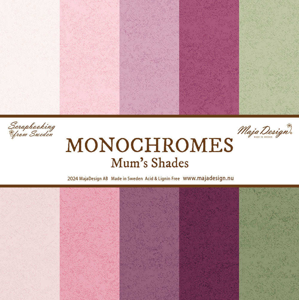 Maja Design - Mum's Garden - Monochromes - Hele serien (5 ark)