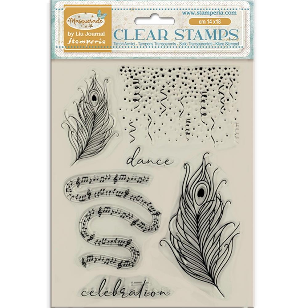 Stamperia - Masquerade - Clear Stamp - Feathers