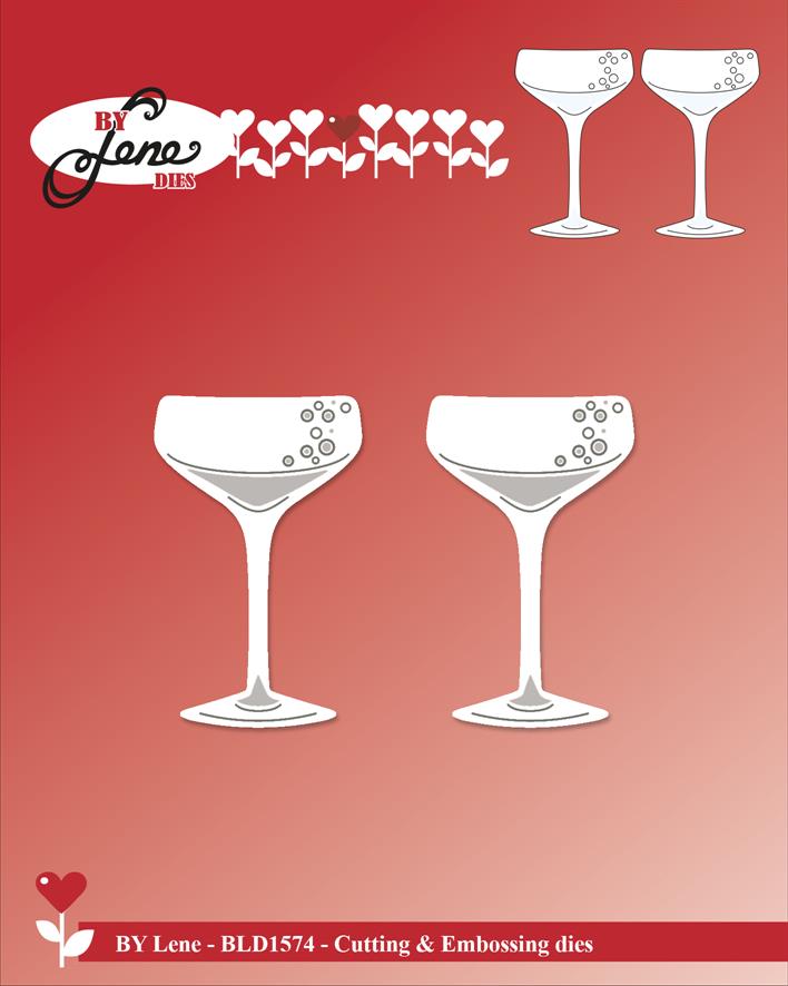 By Lene Design - Dies - Champagne glasses