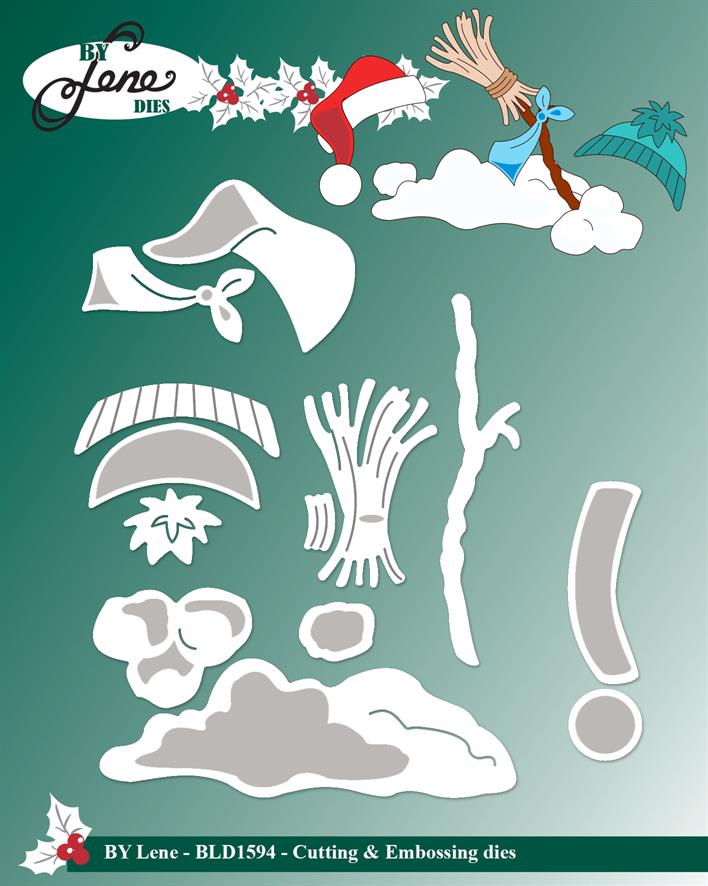 By Lene Design - Dies - Snowman asseccories