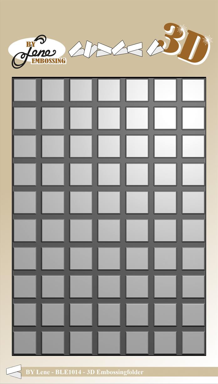 By Lene - Embossing Folder - 3D - Squares