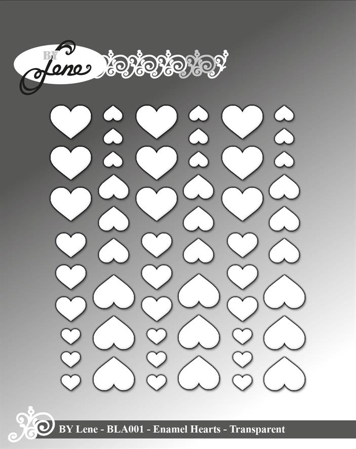 By Lene  - Enamel Hearts - Transparent
