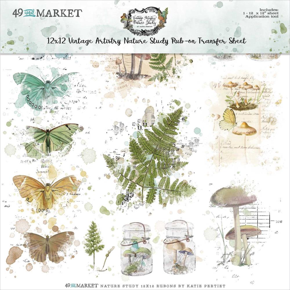 49 and Market - Nature Study -   Rub ons - 12" x 12"
