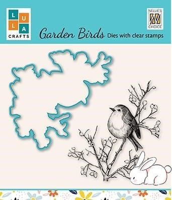 Nellie Snellen - Die & Clearstamp - Garden Birds 5