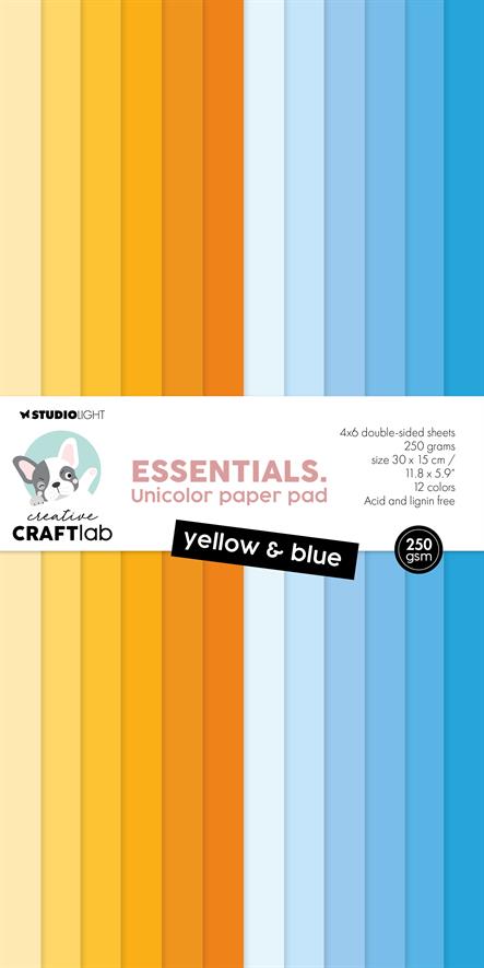 StudioLight - Paper Pad - Yellow and Blue - 30x15cm