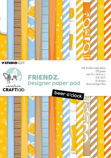 StudioLight Craft Lab Paper Pad A5 - Beer O'Clock