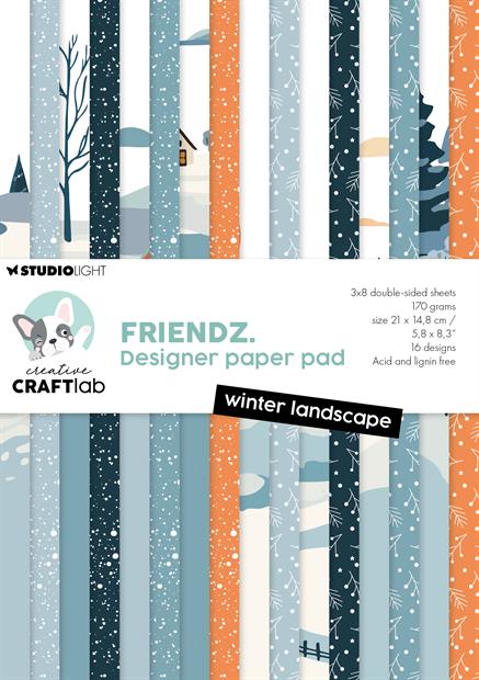 StudioLight Craft Lab Paper Pad A5 - Winter Landscape