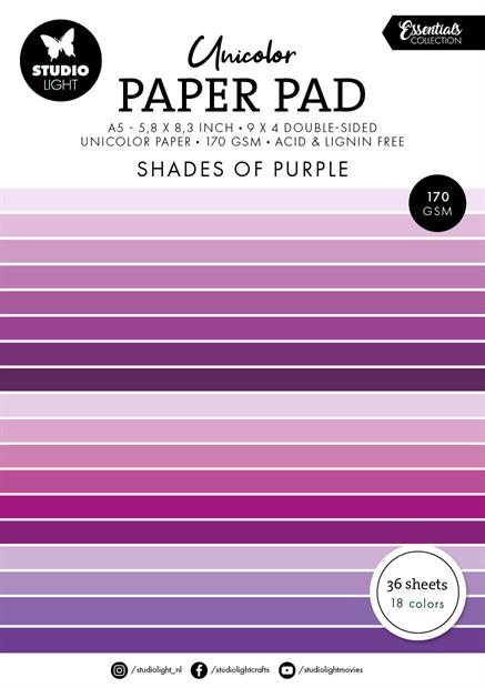 Studiolight - Paper Pad - Shades of Purple