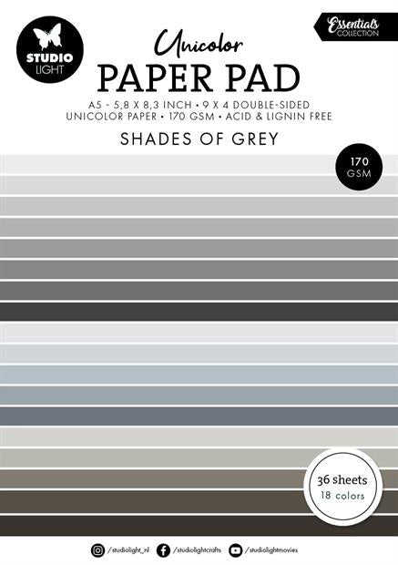 Studiolight - Paper Pad - Shades of Grey