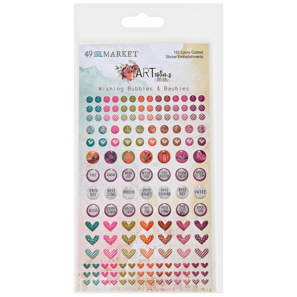49 and Market - Artoptions Spice - Whising Bubbles & Baubles - Epoxy Stickers