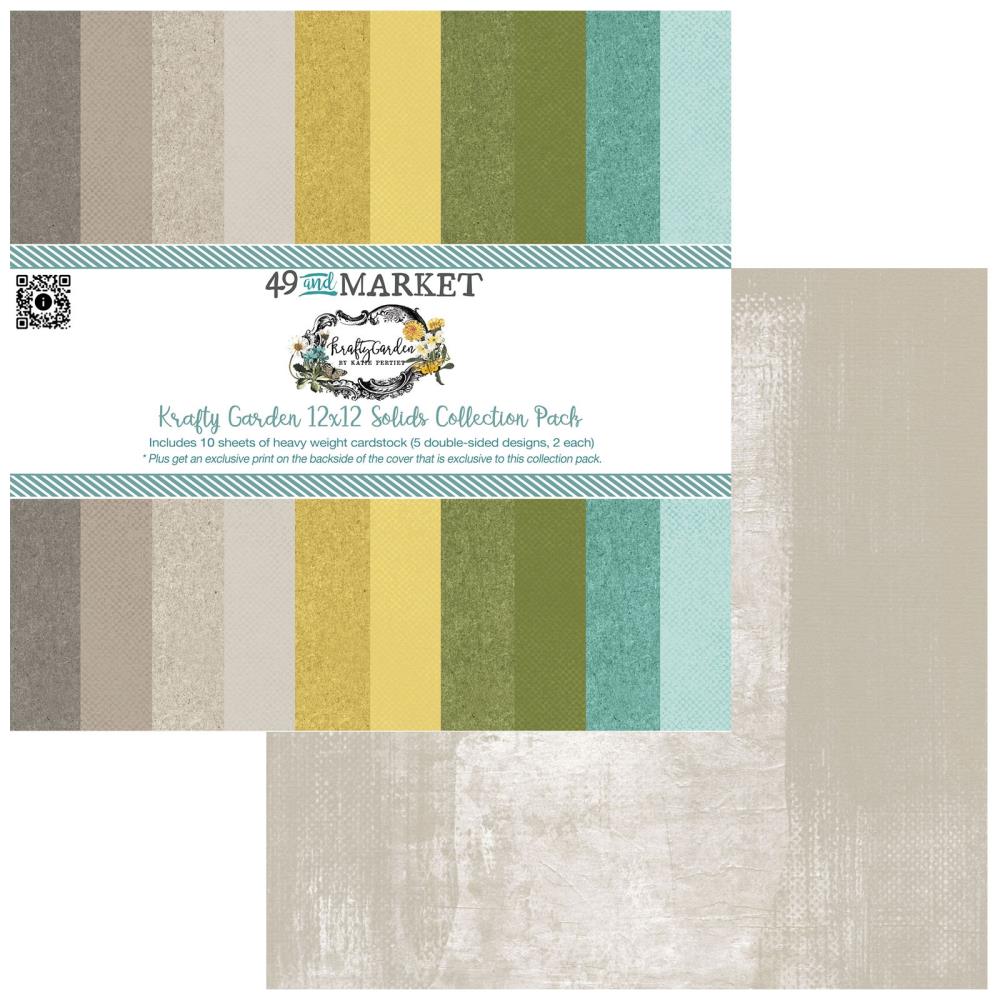 49 and Market - Krafty Garden - Solids Collection Pack - 12 x 12"