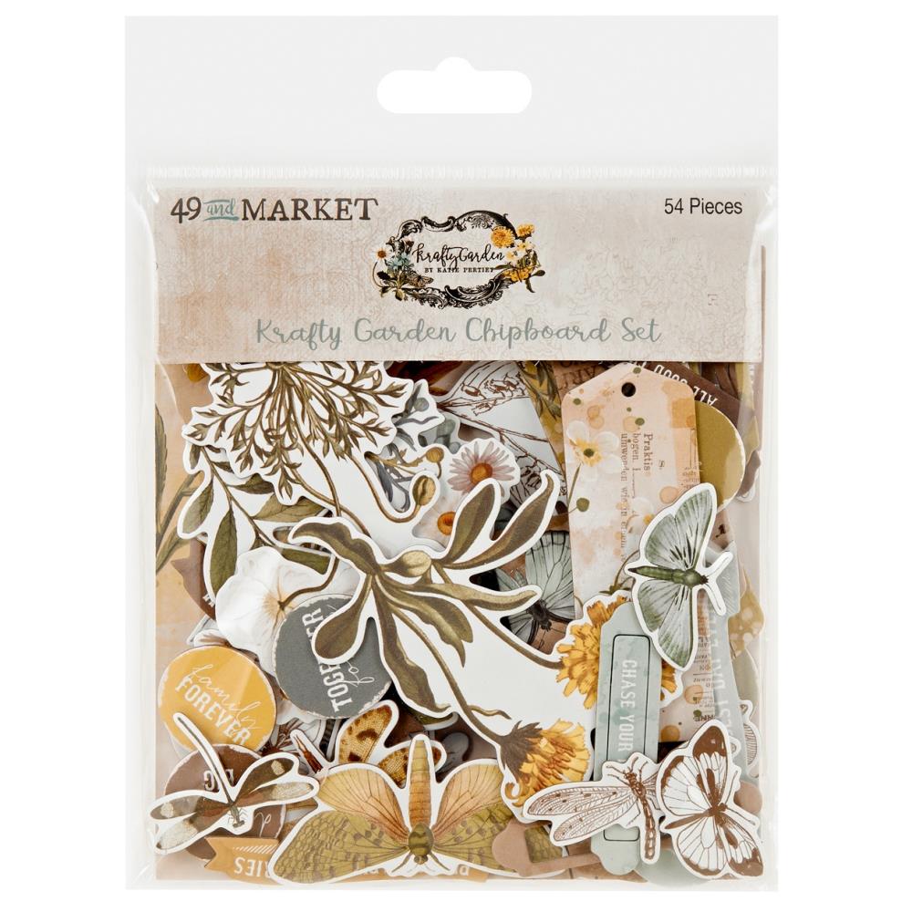49 and Market - Krafty Garden - Chipboard Set