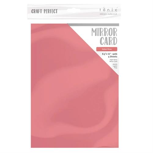 Tonic Studios - Mirror Card - Foil Gloss - Italien Rose -  A4  5pk