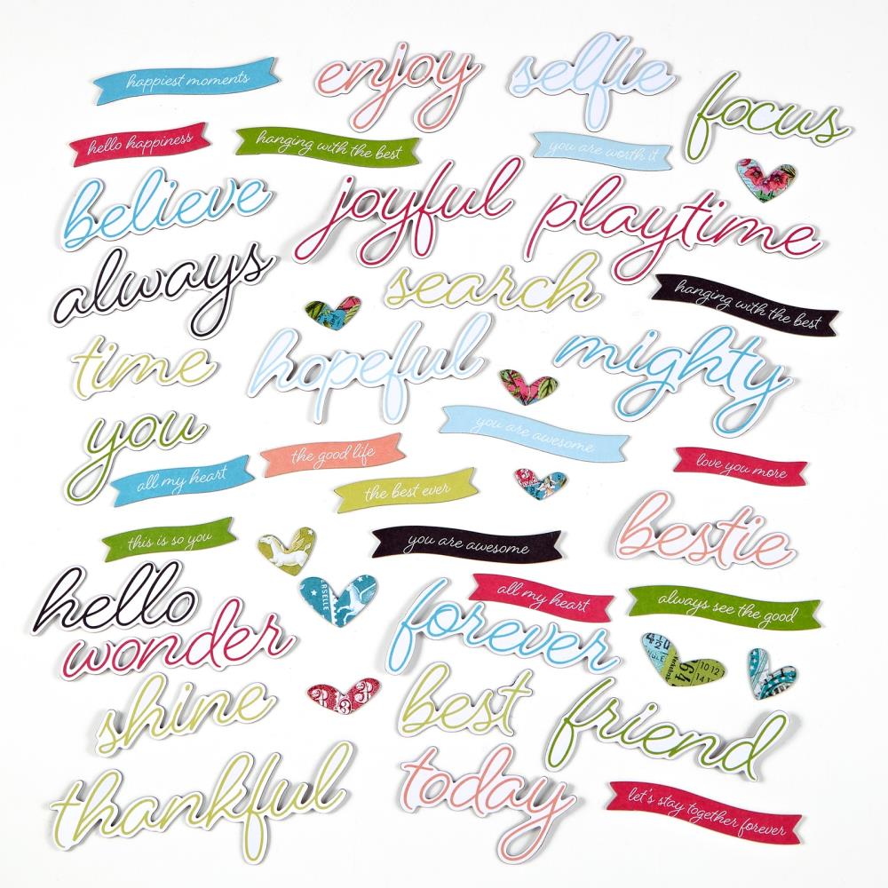 49 and Market - Kaleidoscope - Chipboard Word Set
