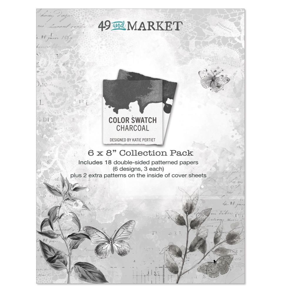 49 and Market - Color Swatch Charcoal Collection pack - 6" x 8"