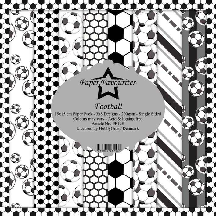 Paper Favourites - Fotball - Paper Pack    6 x 6"