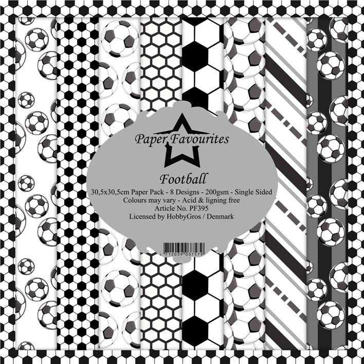 Paper Favourites - Fotball - Paper Pack    12 x 12"