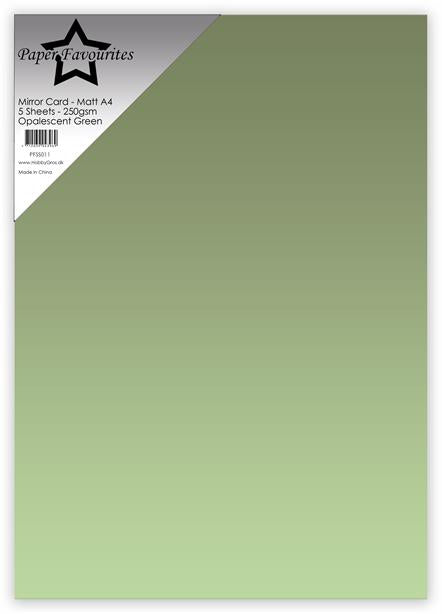 Paper Favourites - Mirror Card - Foil - Matt - Opalescent Green -   A4 -5pk