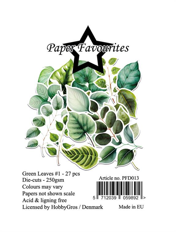 Paper Favourites - Die Cuts - Ephemera - Green Leaves 1