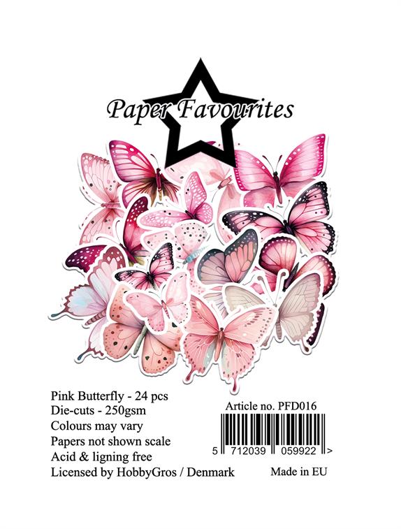 Paper Favourites - Die Cuts - Ephemera - Pink Butterfly