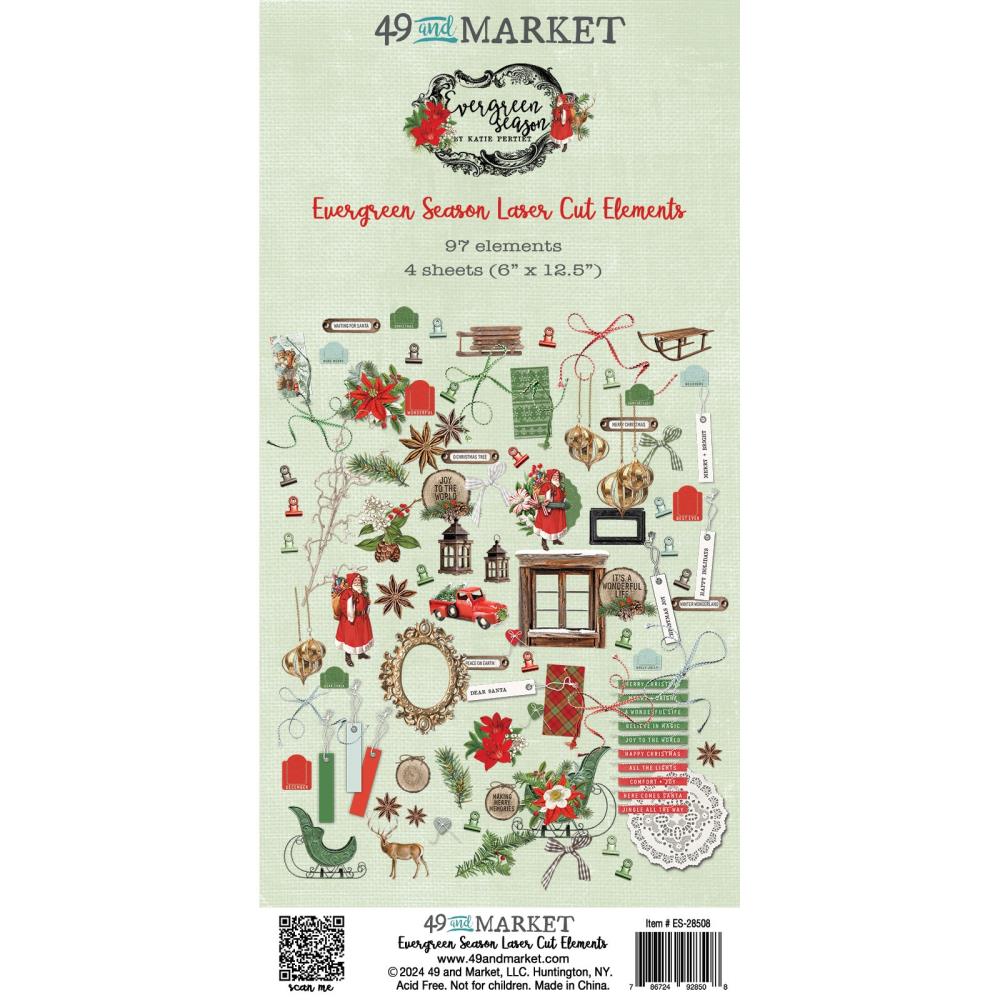 49 and Market - Evergreen Season - Elements - Laser Cut Outs