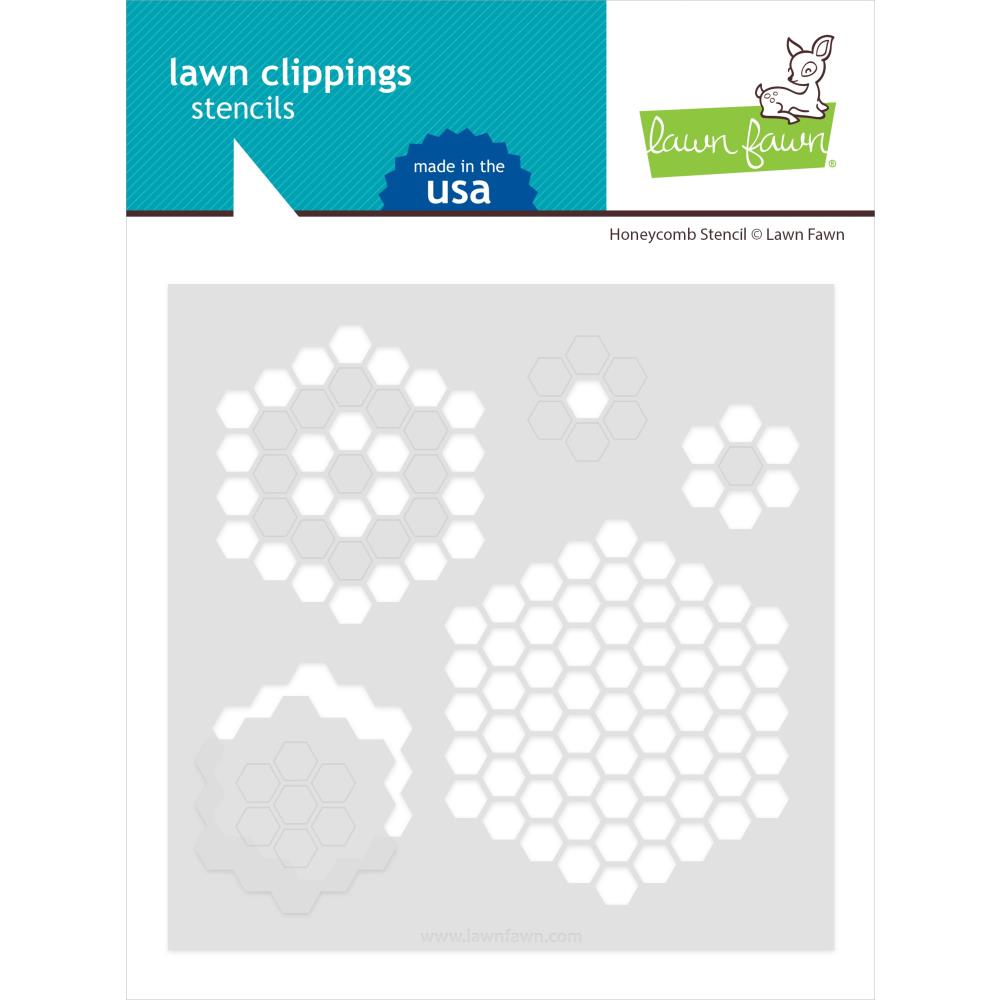 Lawn Fawn - Clippings Stencil - Honeycomb