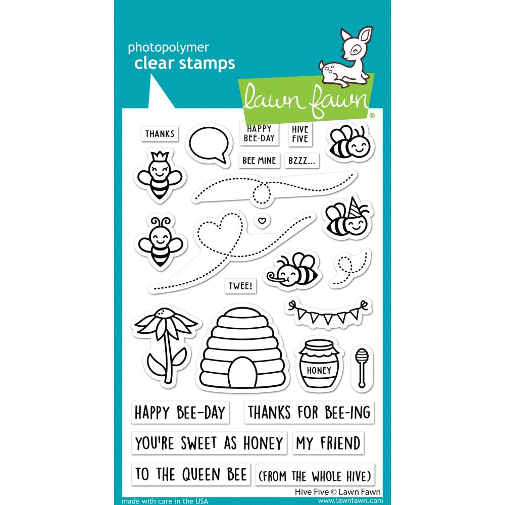 Lawn Fawn - Clear Stamps - Hive Five