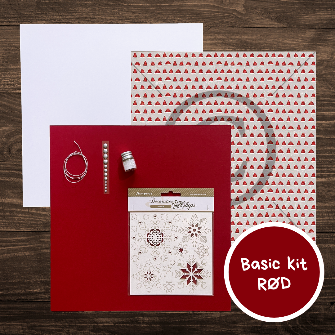 Scrap a long med Yasmin - Rødt kort - Basic kit