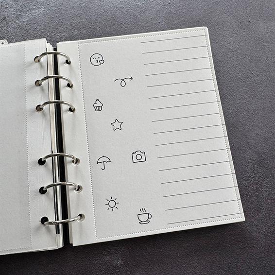 Simple and Basic - Clear Stamp - Lines & Icons - A6+