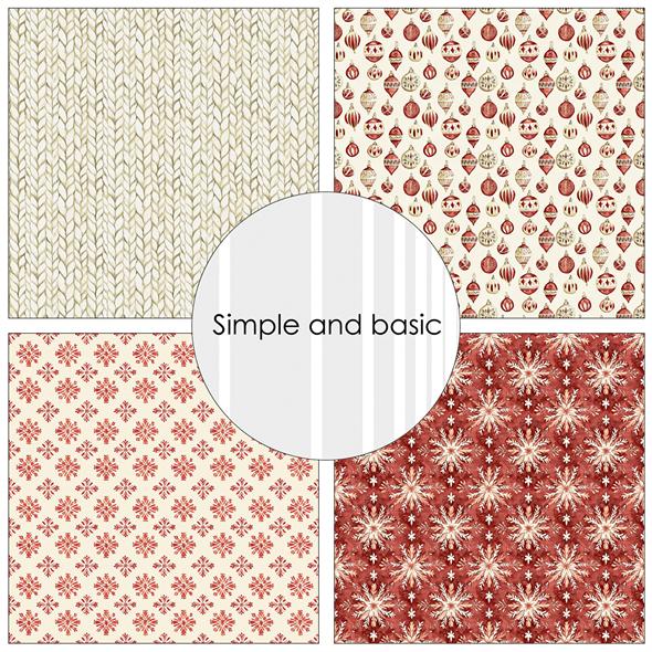 Simple and Basic Design Papers - Ready for Christmas - 6x6"