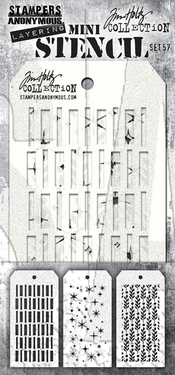 Tim Holtz - Mini Stencil  Set #57