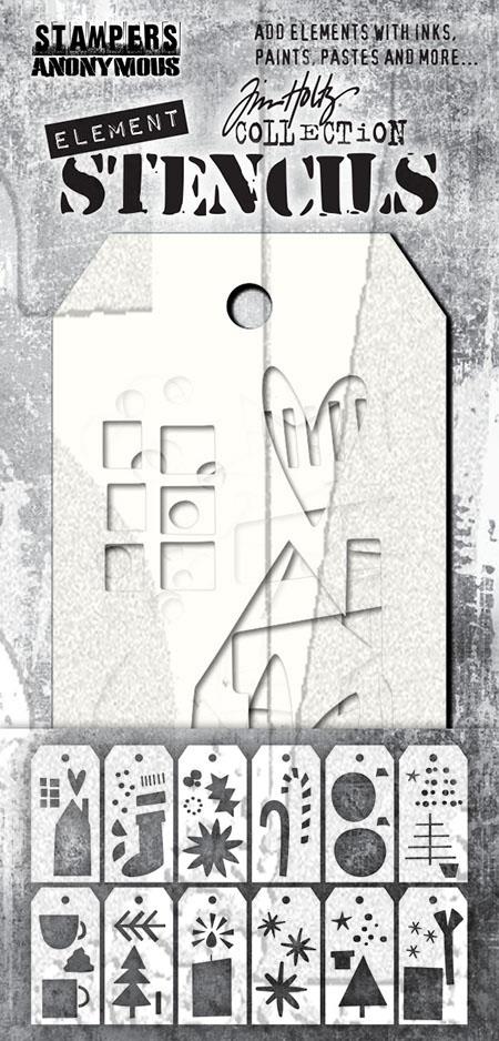 Tim Holtz - Element Stencil - Festive Art