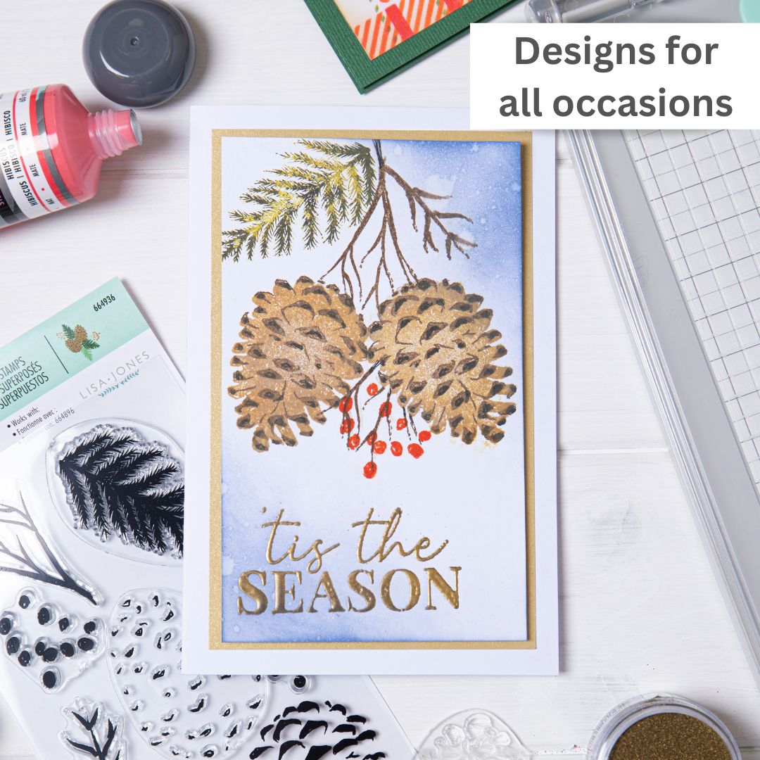 Sizzix - Lisa Jones - Clear Stamp - Pine Branches