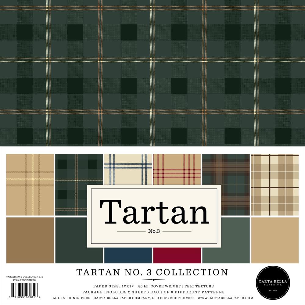 Carta Bella - Tartan No.3   -  Collection Kit -  12x12"