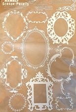 Hambly: Antique Frames Rub Ons - White