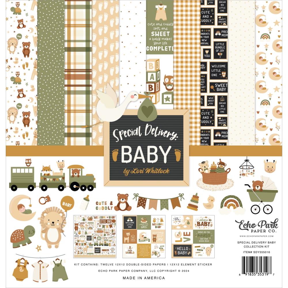 Echo Park - Special Delivery Baby - Collection Kit - 12 x 12"