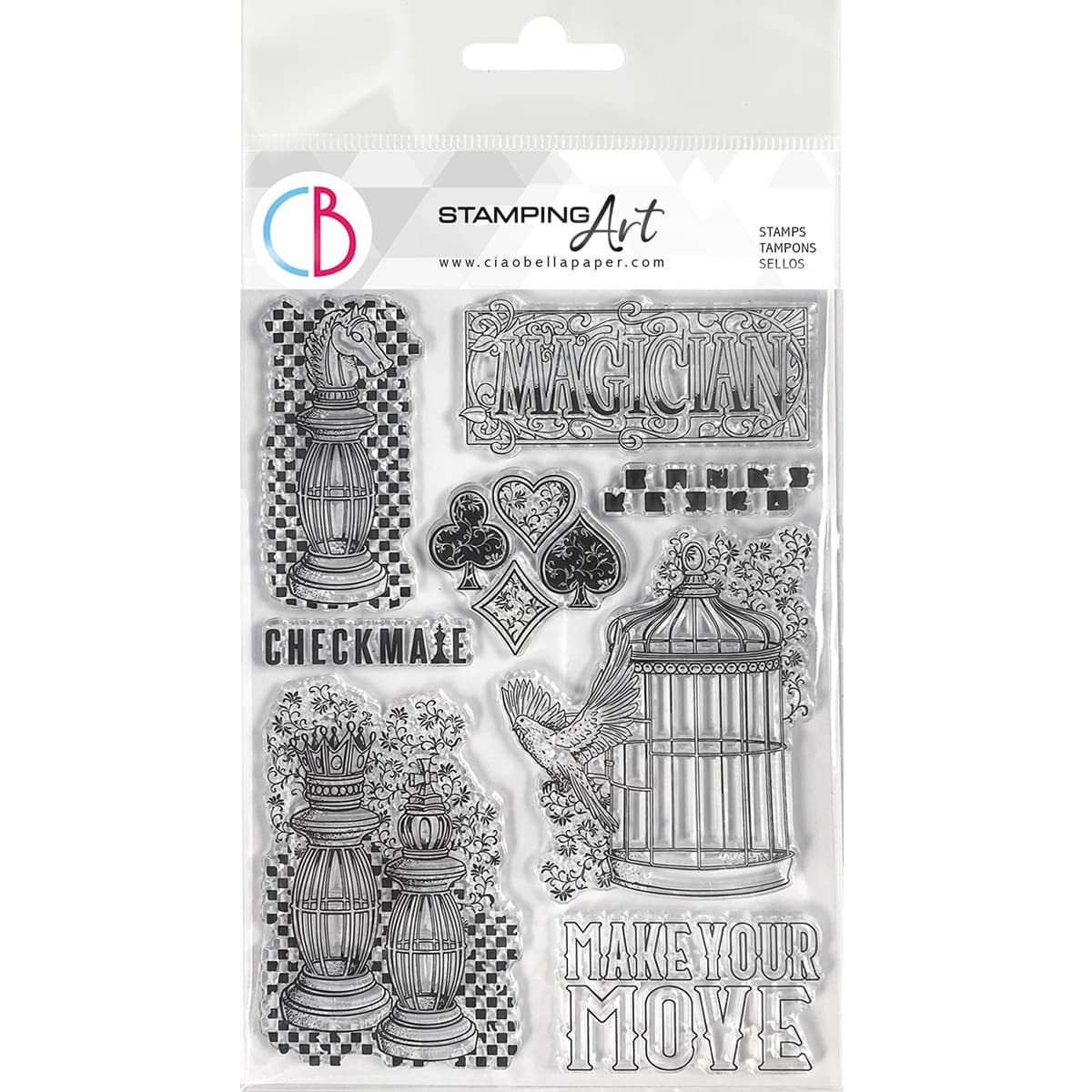 Ciao Bella - Clear Stamps - London's Calling - Make your move - 6 x 8"